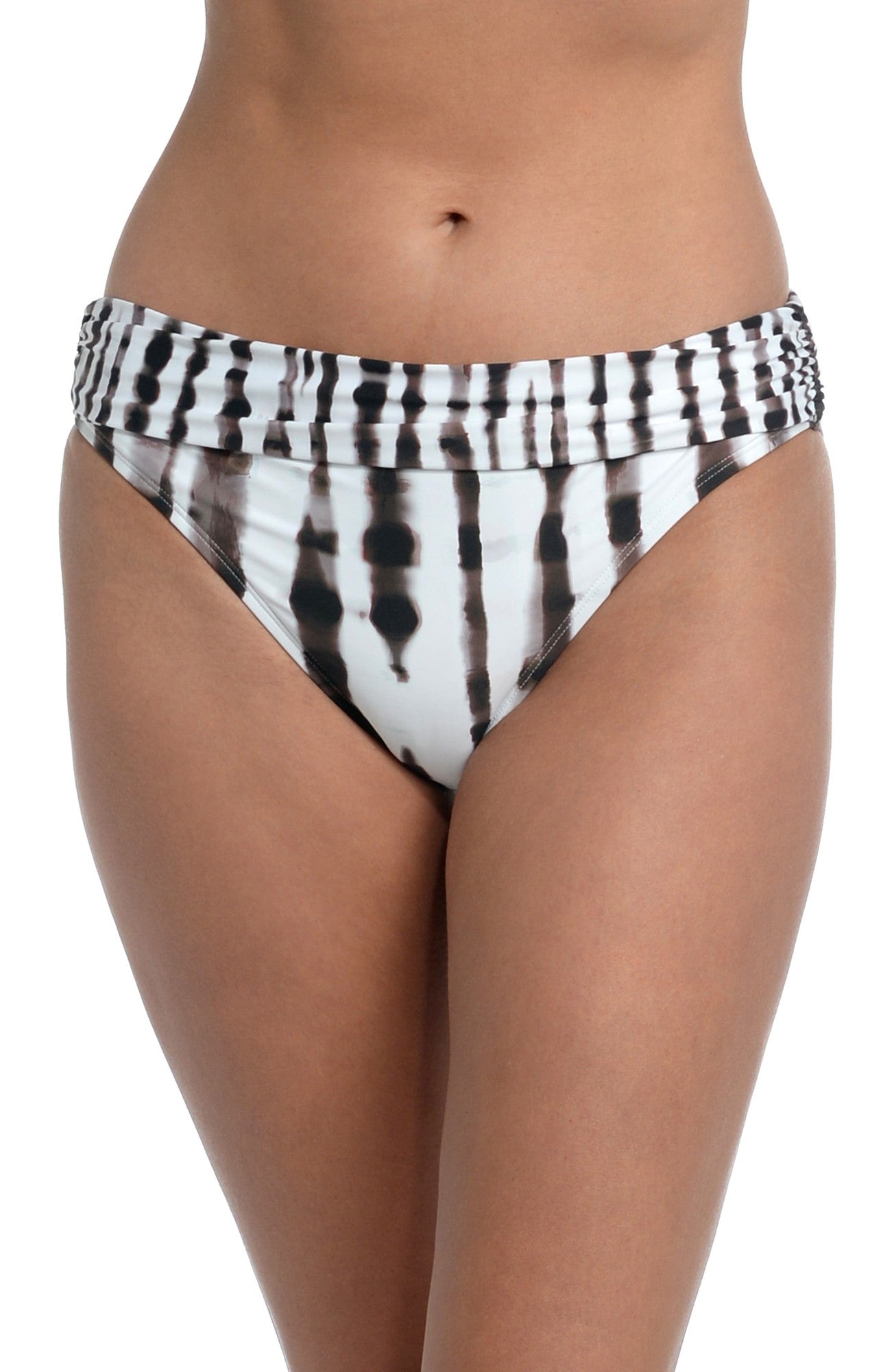 La Blanca JAVA Twisted Bamboo Shirred Hipster Bikini Swim Bottom US 16 - Bellso