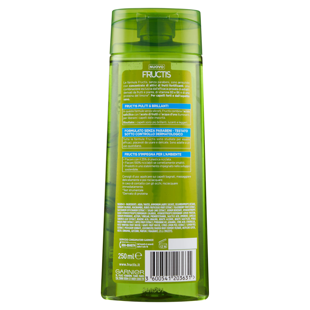 Fructis Puliti E Brillanti Shampoo 250ml
