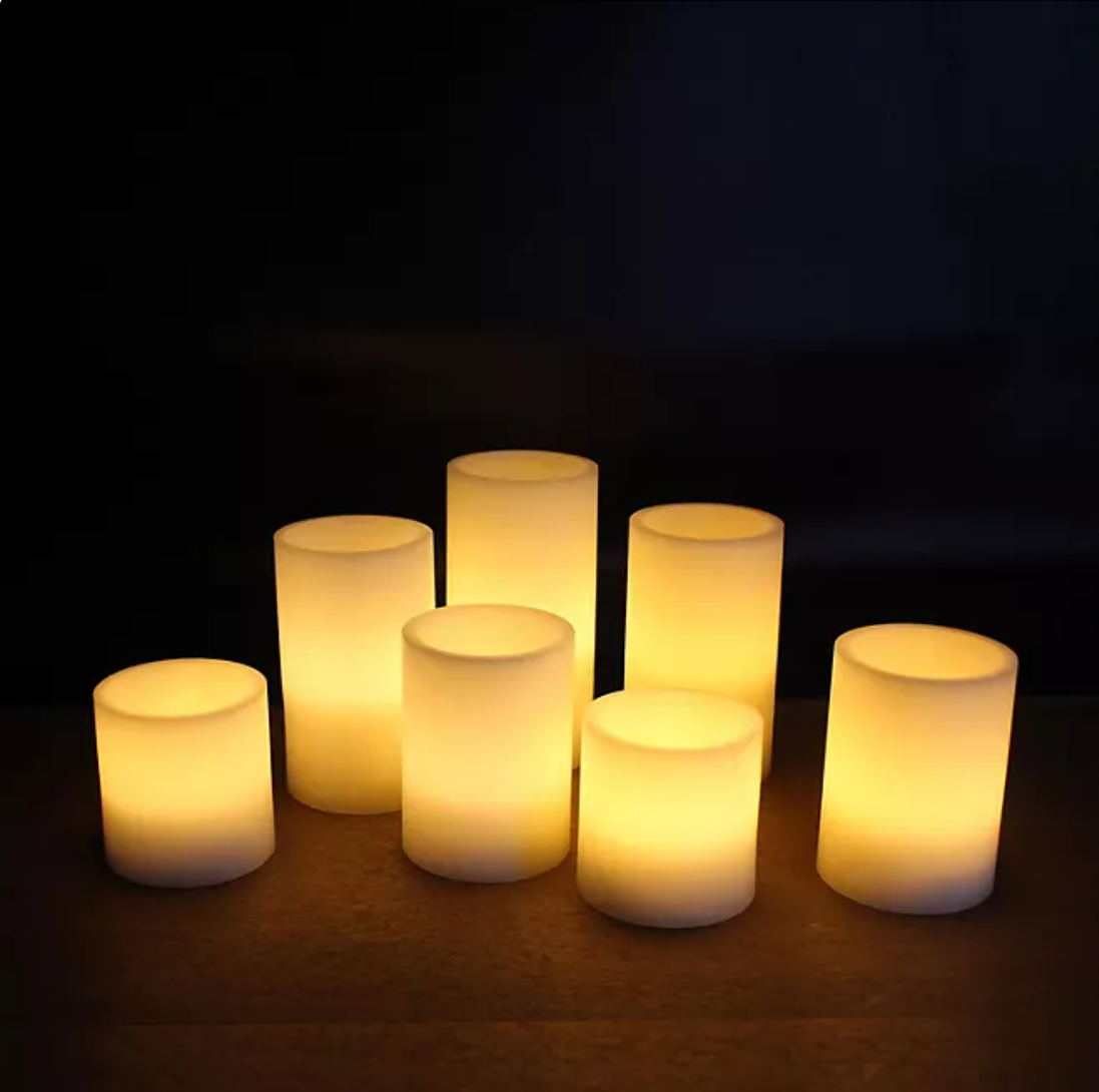 Member's Mark Flameless LED Wax Candles, 7 pc.