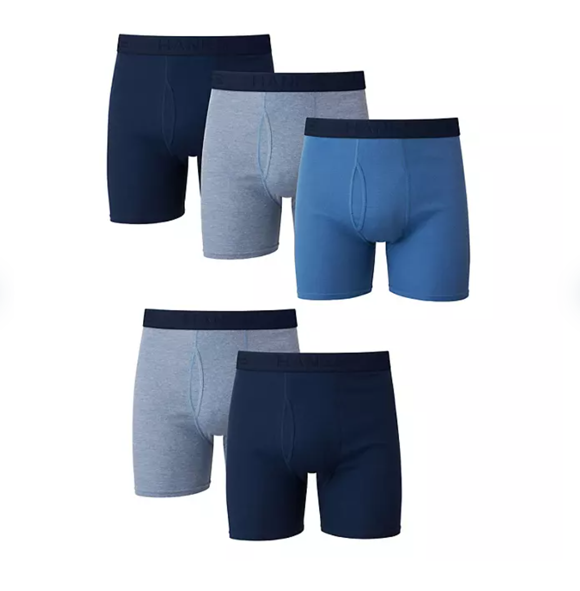 Hanes Men's 5-Pack Best Boxer Brief Size XL 40-42