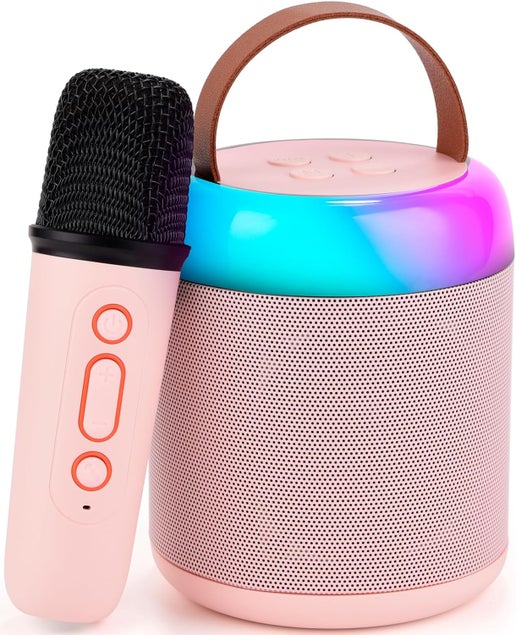 Karaoke Machine Portable Bluetooth Speaker with Wireless Mic